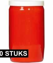 10x rode grafkaarsen gedenklichten 7 x 15 cm 6 dagen