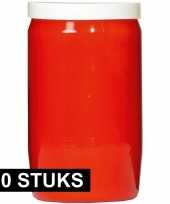 10x rode grafkaarsen gedenklichten 7 x 18 cm 9 dagen